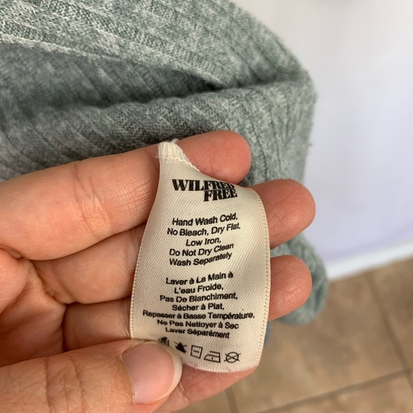 Wilfred Free Mariel Mock Neck Grey Sweater Dress - Picture 9 of 13